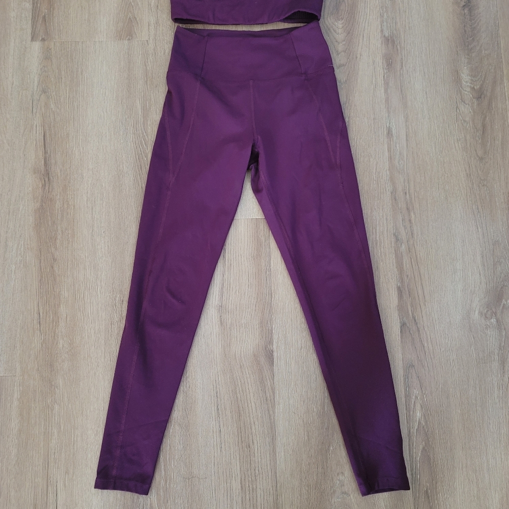 Girlfriend 2 Piece Purple Leggings and Top Set - Picture 6 of 12